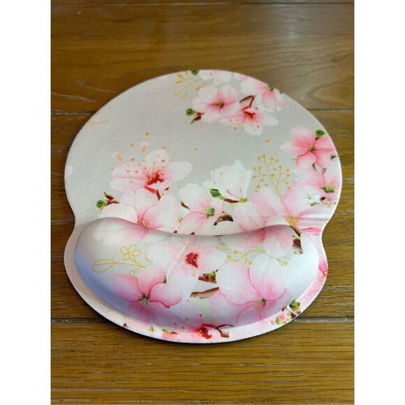 Padded wrist rest support mouse pad. Pink floral design. NWT. - Picture 2 of 6